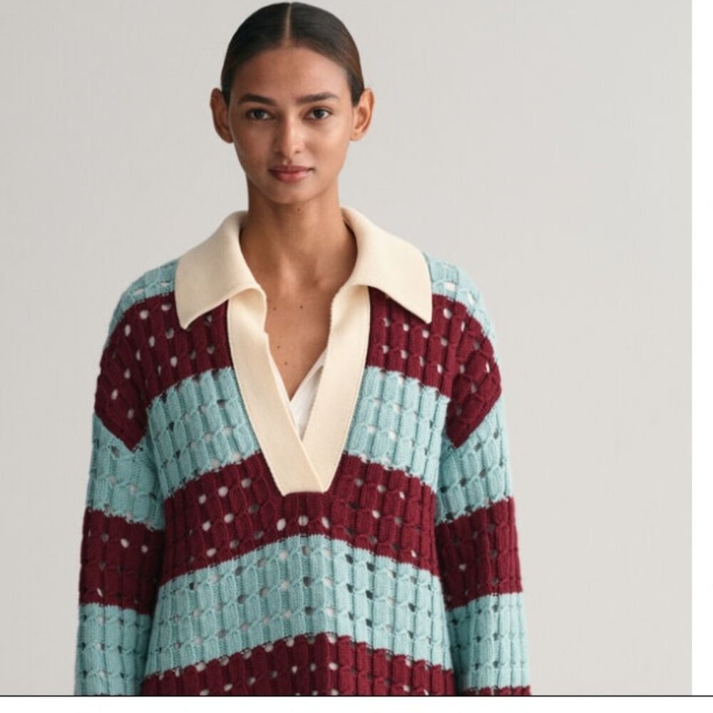 GANT ! Oversized fit Milano-knit collar and placket Long wide sleeves (XXS)